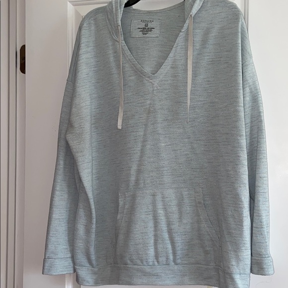 Sz 2X hooded sweatshirt top plus size long sleeve shirt - Picture 1 of 8